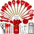 Kit 44 Utenslios de Cozinha Silicone e Madeira Antiaderente na internet