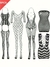 Conjunto de Lingerie Kit 5 Vestidos Meias Arrastão ElaShopp - comprar online