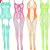 Kit 4 Meia Arrastão Virilha Aberta Bodystocking ElaShopp