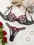 Conjunto de Lingerie Sexy Floral Moda Europeia ElaShopp