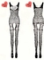 Kit 4 Bodystockings Sensuais Plus Size Body com Abertura Meia Arrastão ElaShopp