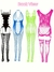 Kit 4 Lingerie Sexy Body de Renda Transparente ElaShopp na internet