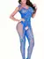 Bodystocking Azul Sensual com Abertura Lingerie Sexy ElaShopp na internet