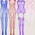 Kit 4 Bodystockings Sensuais Plus Size Body com Abertura Meia Arrastão ElaShopp