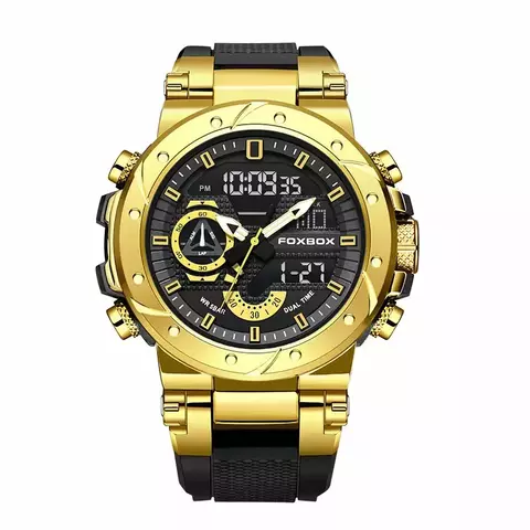 Relógio Militar Masculino FOXBOX 0056 Aço inoxidável