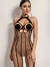 Meia Arrastão Bodystocking de Malha Aberto no Busto e Virilha ElaShopp
