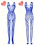Kit 4 Bodystockings Sensuais Plus Size Body com Abertura Meia Arrastão ElaShopp - ElaShopp.com