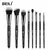 Imagem do Kit de Pincéis Maquiagem Profissional BEILI Preto - Pó, Base, Mistura