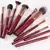 Pincéis de Maquiagem Vermelhos BEILI Pó, Blush, Sobrancelha - ElaShopp.com