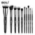 Kit de Pincéis Maquiagem Profissional BEILI Preto - Pó, Base, Mistura - comprar online