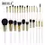 Kit BEILI Pincéis Maquiagem Branco e Ouro - Cerdas natural - ElaShopp.com