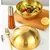 Tigelas de salada de Frutas em aço inoxidável Dourado
