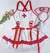 Conjunto Sexy Enfermeira Vestido Tanga e Bandana com Babados na internet