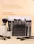Kit de Pincéis Maquiagem Profissional BEILI Preto - Pó, Base, Mistura