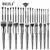 Kit BEILI 24 Pincéis Maquiagem Branco/Prata - Cerdas Naturais - loja online