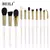 Kit BEILI Pincéis Maquiagem Branco e Ouro - Cerdas natural - loja online