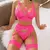 Conjunto de Lingerie com Decote em V e Cinta-Liga ElaShopp - ElaShopp.com