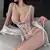 Conjunto de Lingerie Crotchless Transparente ElaShopp - comprar online