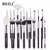 Kit BEILI Pincéis Maquiagem Preto - Cerdas de Fibra Natural - ElaShopp.com