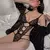 Conjunto de Lingerie Crotchless Transparente ElaShopp - loja online