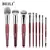 Kit BEILI 24 Pincéis Maquiagem Branco/Prata - Cerdas Naturais