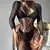 Body Transparentes Lingerie Babydol Preto Vermelho ElaShopp na internet