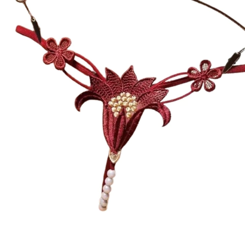 Calcinha de Renda com corda G Borboleta ElaShopp