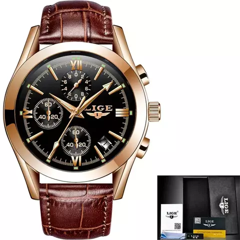 Relógio Masculino Superior Luxo Militar de quartzo Impermeável