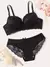 Conjunto de Lingerie Transparente Floral com Aro, 2 Peças - ElaShopp - comprar online