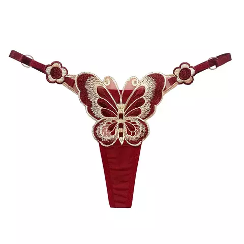 Tanga de Renda Borboleta Cintura baixa ElaShopp
