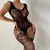Bodystockings Sexy sem mangas LIngerie Crotchless ElaShopp - loja online