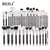 Kit BEILI Pincéis Maquiagem Preto - Cerdas de Fibra Natural