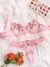 Conjunto Lingerie Bordado Floral Transparente ElaShopp - ElaShopp.com