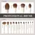 Kit BEILI 15 Pincéis Maquiagem Bege - Pó, Blush, Sombra e Delineador - loja online
