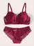 Imagem do Conjunto de Lingerie Transparente Floral com Aro, 2 Peças - ElaShopp