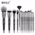 Kit de Pincéis Maquiagem Profissional BEILI Preto - Pó, Base, Mistura - ElaShopp.com