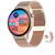 Relógio Smartwatch Feminino Foxbox 7012A À Prova D'Água Malha Ouro Tela Hd Amoled