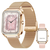 Smartwatch Dourado Tela HD Touch Completa de 1.59" com Chamadas Sem Fio