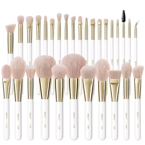 Conjunto de Pincéis Maquiagem Profissional Beili Sombra e Pó