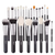 Kit BEILI Pincéis Maquiagem Preto - Cerdas de Fibra Natural
