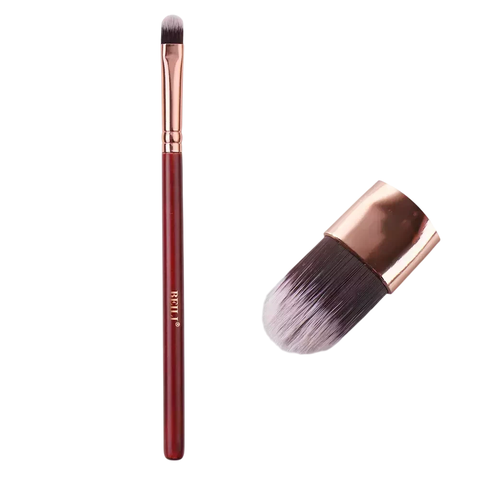 Pincéis de Maquiagem Vermelhos BEILI Pó, Blush, Sobrancelha