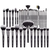 Kit de Pincéis Maquiagem Profissional BEILI Preto - Pó, Base, Mistura