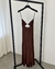 Vestido Cetim Charlotte - Marrom - comprar online