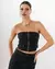 Cropped Jeans Ziper Frente na internet