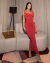 Vestido Longo Raya - Vermelho