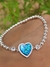 Pulsera elastizada corazon tornasol opalina