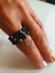 anillo triple hippie chic negro