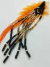 aro solitario hippie chic pluma naranja - comprar online