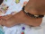 Tobillera doble, cristales checos negros - comprar online