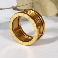 ANILLO ESTILO BVG ENCHAPADO EN ORO K2328